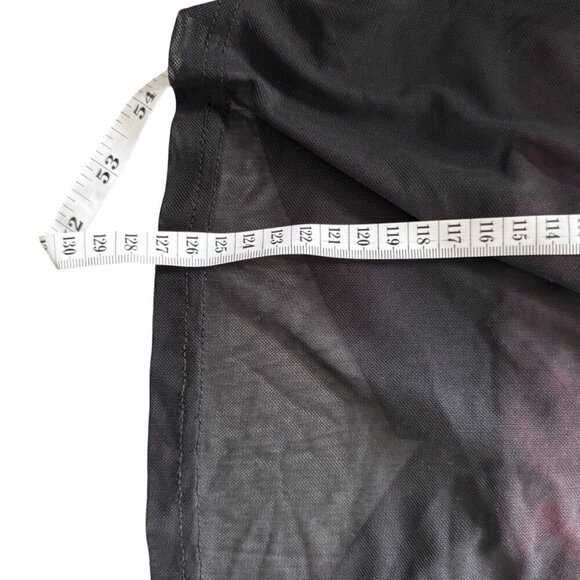 Black Red Mesh Overlay Cowl Neck Bodycon Maxi Dress Size XS - Picture 5 of 6